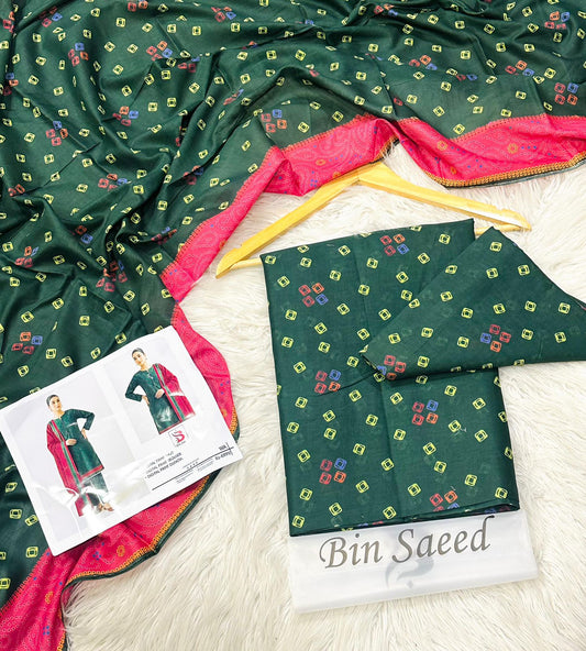 Bin Saeed 3-Piece Printed Lawn D-005