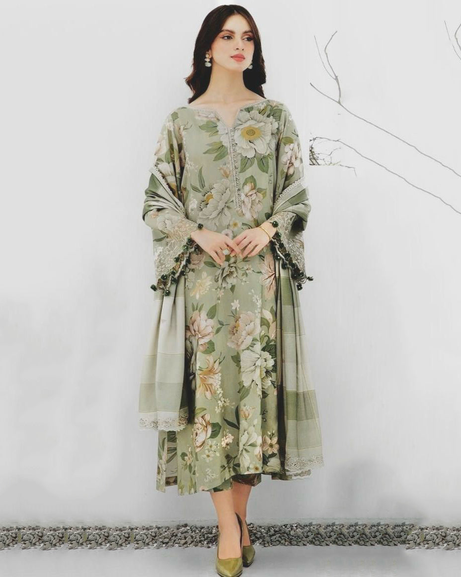 BAROQUE Lawn Printed 3Piece D-003