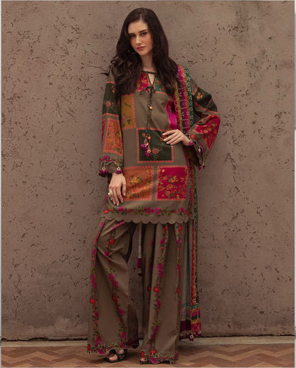BAROQUE Lawn Printed 3Piece D-002