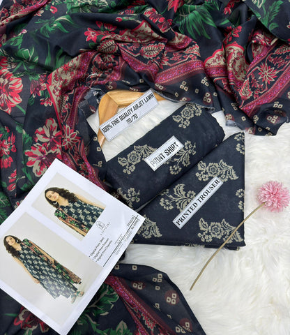 Sapphire Lawn Printed 3Piece D-009