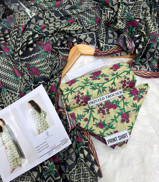 Sapphire Lawn Printed 3Piece D-010