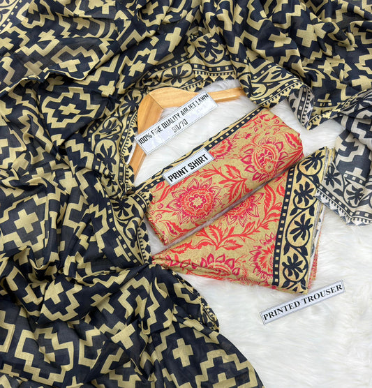 Sapphire Lawn Printed 3Piece D-001