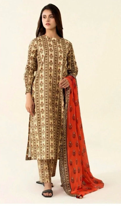 Sapphire Lawn Printed 3Piece D-007